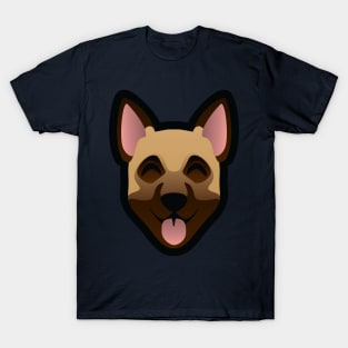 German Shepherd on Blue T-Shirt